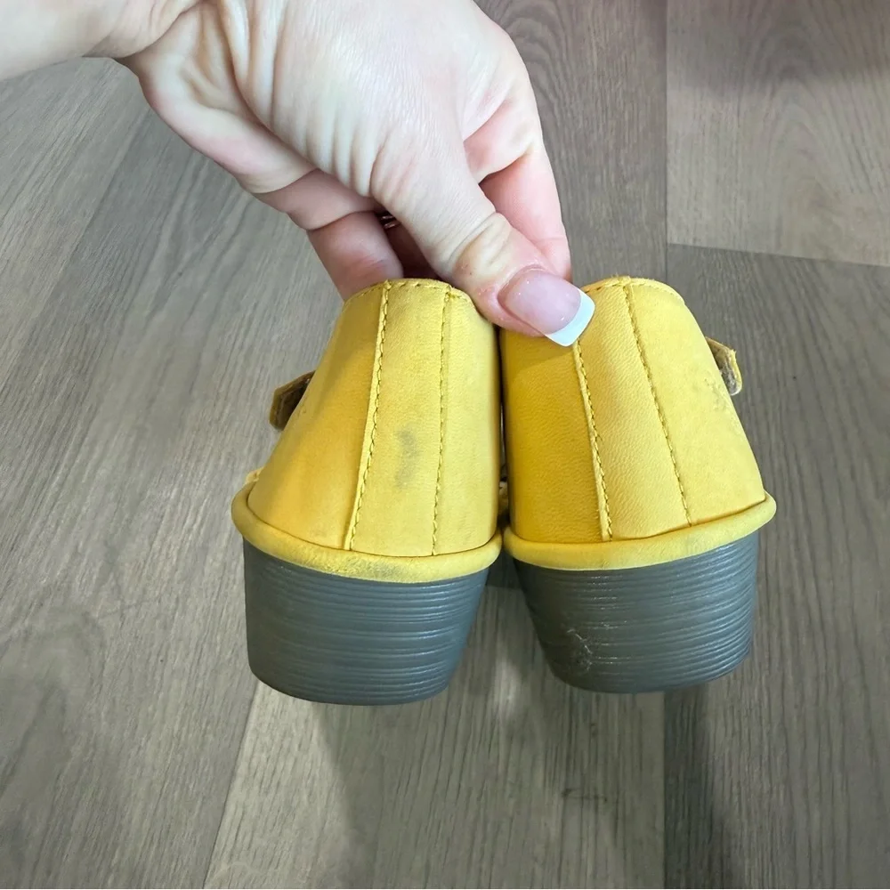 Fly London Yellow Strappy Wedge Sandals 37 / 7-7.5